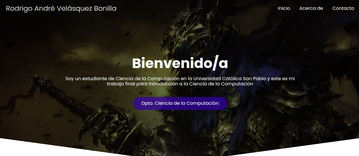 Previsualización de la página de Rodrigo André Velásquez Bonilla